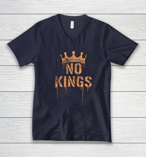 No Kings V-Neck T-Shirt 2