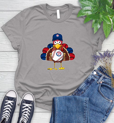 Texas Rangers Turkey thanksgiving Women's T-Shirt 5