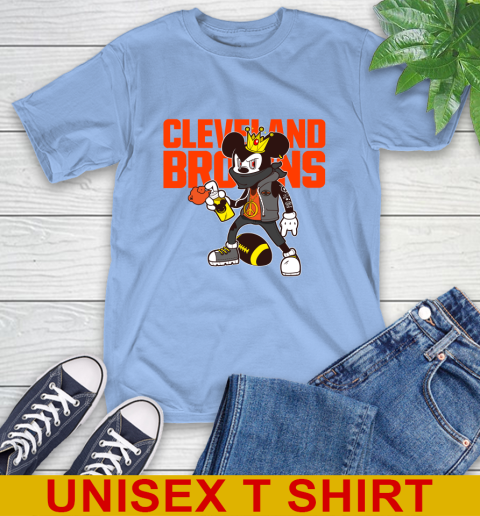 Cleveland Browns NFL Football Mickey Peace Sign Sports T-Shirt 11