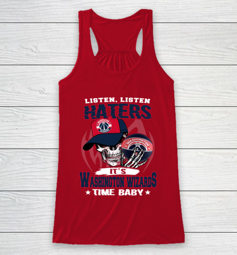Listen Haters It is WIZARDS Time Baby NBA Racerback Tank 4