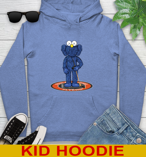 NHL Hockey Philadelphia Flyers Kaws Bff Blue Figure Shirt Youth Hoodie 12