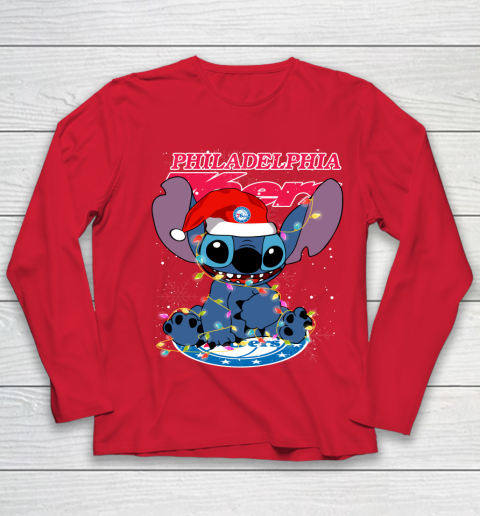 Philadelphia 76ers NBA noel stitch Basketball Christmas Youth Long Sleeve 7