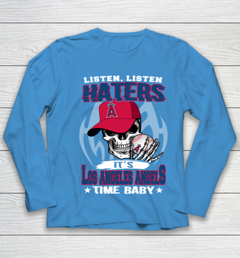 Listen Haters It is ANGELS Time Baby MLB Youth Long Sleeve 5