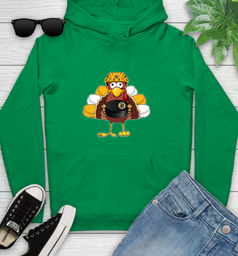 Boston Bruins Turkey Thanksgiving Day Youth Hoodie 7