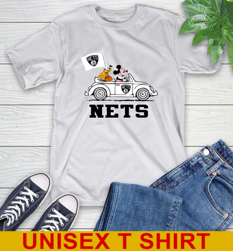 NBA Basketball Brooklyn Nets Pluto Mickey Driving Disney Shirt T-Shirt 12