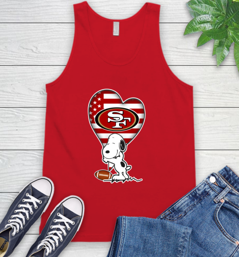 San Francisco 49ers NFL Football The Peanuts Movie Adorable Snoopy Tank Top 6