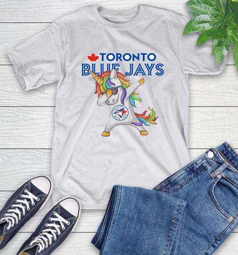 Toronto Blue Jays MLB Baseball Funny Unicorn Dabbing Sports T-Shirt 24