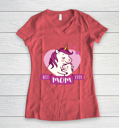 Mother's Day Funny Gift Ideas Apparel  Best Mom Ever T Shirt Women's V-Neck T-Shirt 4