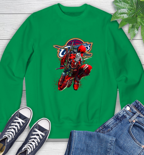 NBA Deadpool Marvel Comics Sports Basketball Cleveland Cavaliers Sweatshirt 6