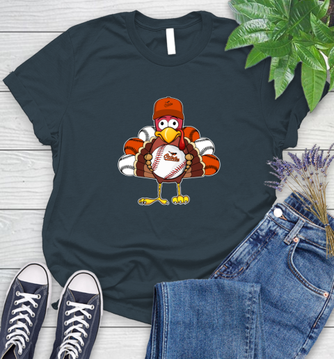 Baltimore Orioles Turkey thanksgiving Women's T-Shirt 8