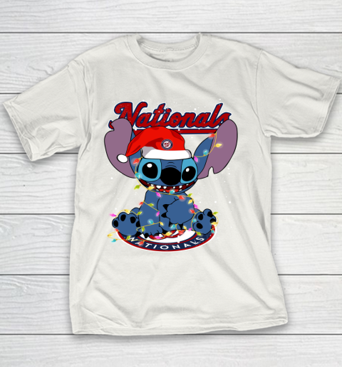 Washington Nationals MLB noel stitch Baseball Christmas Youth T-Shirt