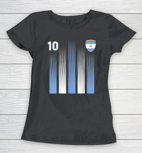 Argentinaian Jersey Argentina Soccer Jersey 10 Football Fan Women's T-Shirt