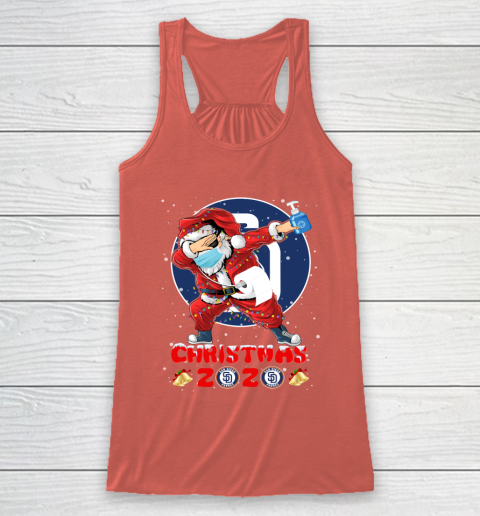 San Diego Padres Funny Santa Claus Dabbing Christmas 2020 MLB Racerback Tank 3