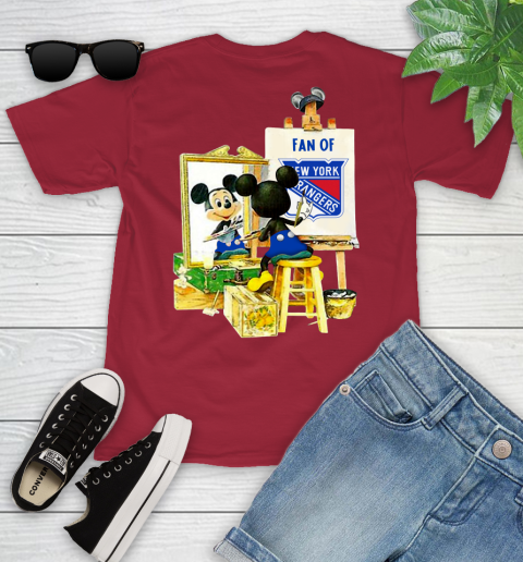 NHL Hockey New York Rangers Mickey Drawing Shirt 105