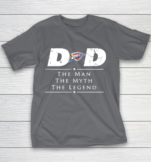 Oklahoma City Thunder NBA Basketball Dad The Man The Myth The Legend Youth T-Shirt 5