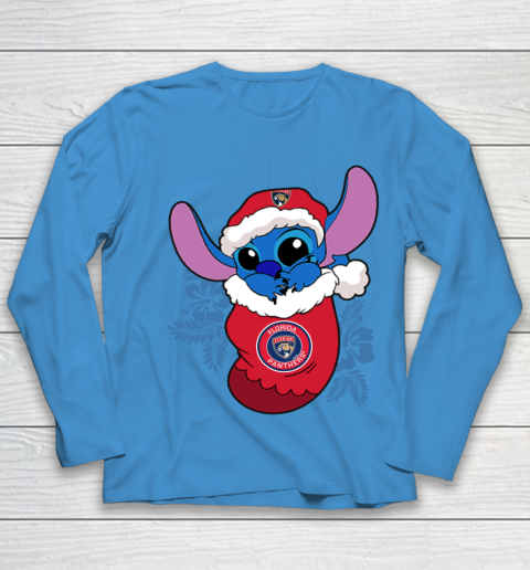 Florida Panthers Christmas Stitch In The Sock Funny Disney NHL Youth Long Sleeve 7