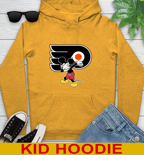 Philadelphia Flyers NHL Hockey Dabbing Mickey Disney Sports Youth Hoodie 3