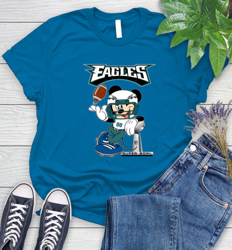 NFL Philadelphia Eagles Mickey Mouse Disney Super Bowl Football T Shirt Women's T-Shirt 7