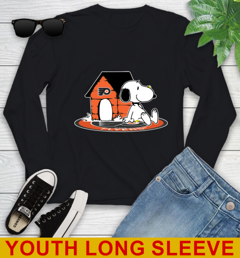 NHL Hockey Philadelphia Flyers Snoopy The Peanuts Movie Shirt Youth Long Sleeve 2