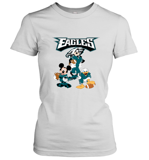 Mickey Donald Goofy The Three Philadelphia Eagles Football Shirts Women's T-Shirt