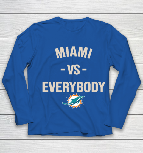 Miami Dolphins Vs Everybody Youth Long Sleeve 7
