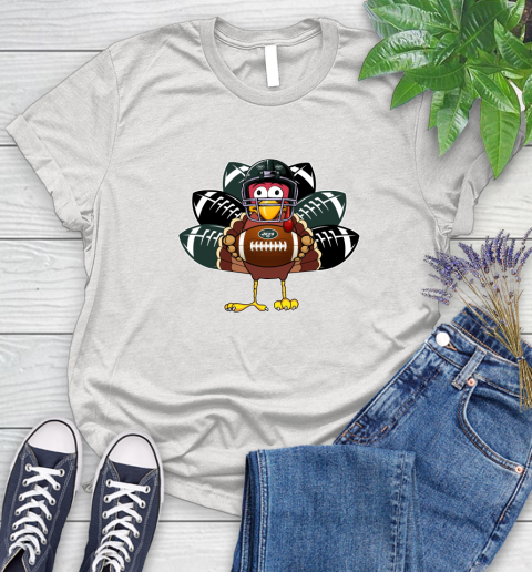 New York Jets Turkey Thanksgiving Day Women's T-Shirt