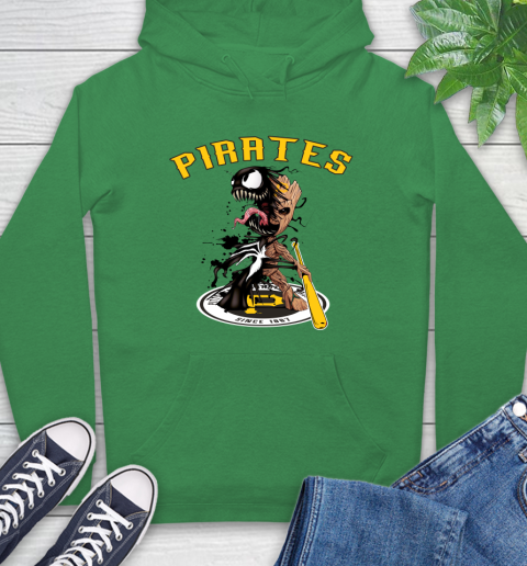 MLB Pittsburgh Pirates Baseball Venom Groot Guardians Of The Galaxy Hoodie 8