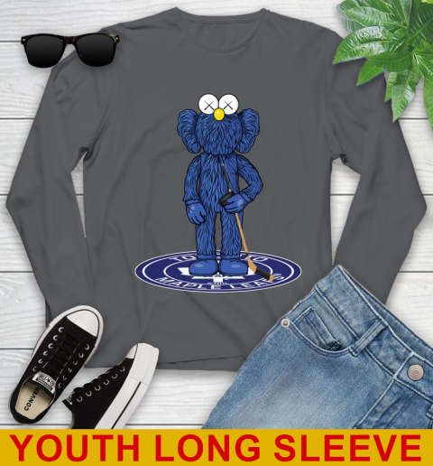 NHL Hockey Toronto Maple Leafs Kaws Bff Blue Figure Shirt Youth Long Sleeve 9