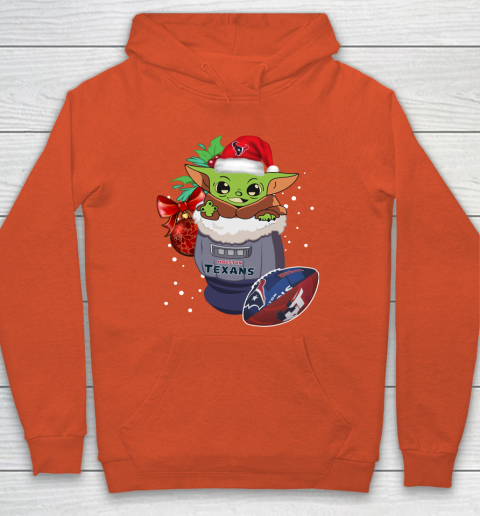Houston Texans Christmas Baby Yoda Star Wars Funny Happy NFL Hoodie 5