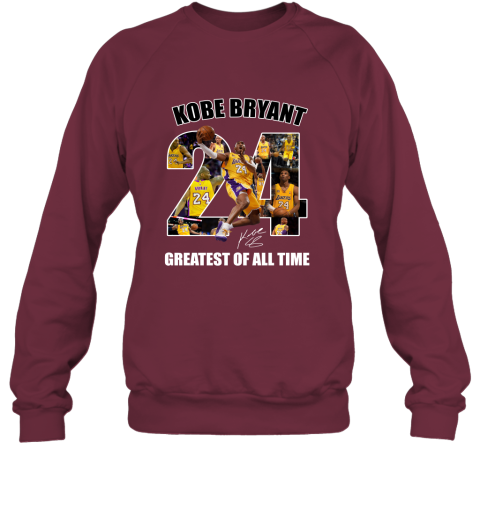 Kobe Bryant Greatest Of All Time Number 24 Signature Sweatshirt