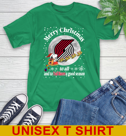 Portland Trail Blazers Merry Christmas To All And To Trail Blazers A Good Season NBA Basketball Sports T-Shirt 19