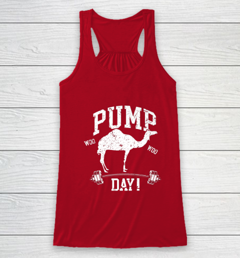 Funny Pump Day Hump Day Camel Weight Lifting Training Gym Racerback Tank - Image 5
