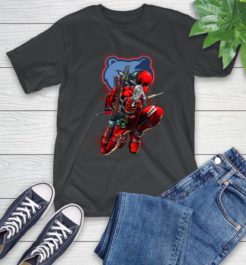NBA Deadpool Marvel Comics Sports Basketball Memphis Grizzlies T-Shirt 2