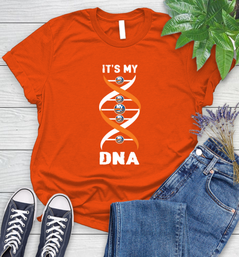 New York Islanders NHL Hockey It's My DNA Sports Women's T-Shirt 3
