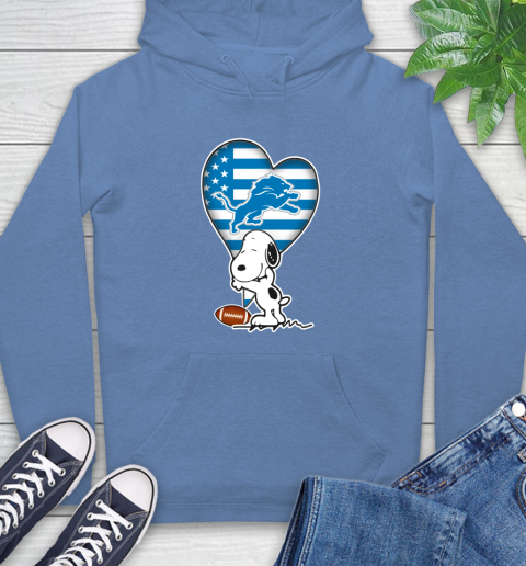 Detroit Lions NFL Football The Peanuts Movie Adorable Snoopy Hoodie 11