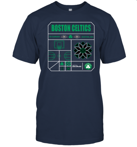 hcee boston celtics experience abu dhabipremium classic t shirt 2 front navy