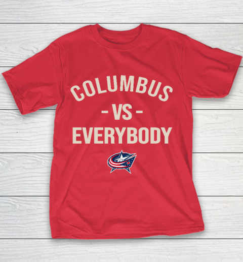Columbus Blue Jackets Vs Everybody Youth T-Shirt 7