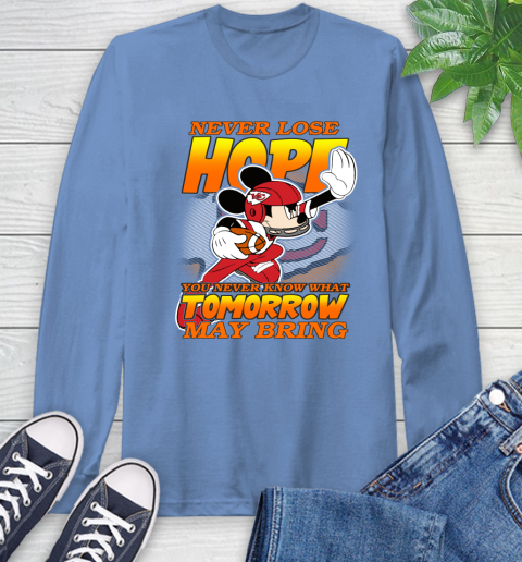 Kansas City Chiefs NFL Football Mickey Disney Never Lose Hope Long Sleeve T-Shirt 12