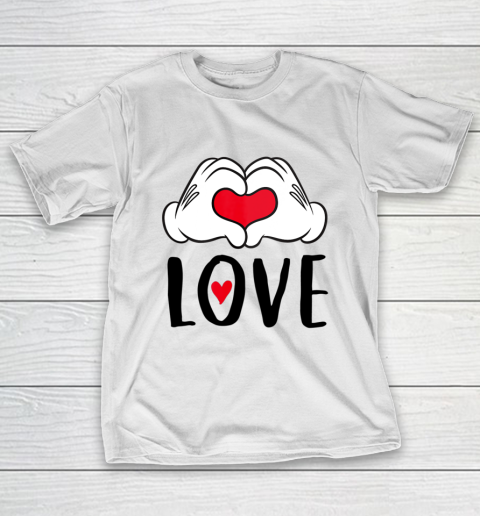 Disney Mickey and Minnie Mouse Heart Hands Love T-Shirt
