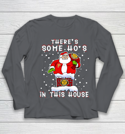 Pittsburgh Pirates Christmas There Is Some Hos In This House Santa Stuck In The Chimney MLB Youth Long Sleeve 6