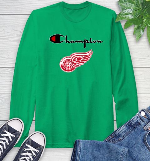 NHL Hockey Detroit Red Wings Champion Shirt Long Sleeve T-Shirt 5
