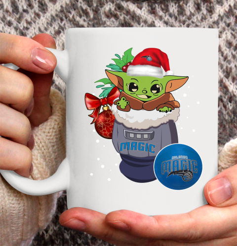 Orlando Magic Christmas Baby Yoda Star Wars Funny Happy NBA Ceramic Mug 11oz 4