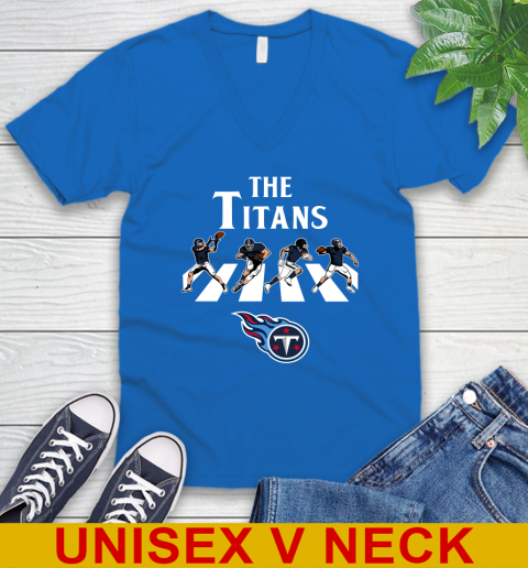 NFL Football Tennessee Titans The Beatles Rock Band Shirt V-Neck T-Shirt 5