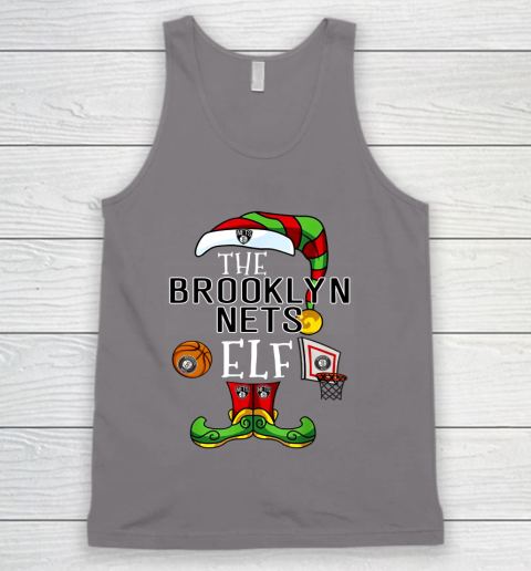 Brooklyn Nets Christmas ELF Funny NBA Tank Top - Image 7