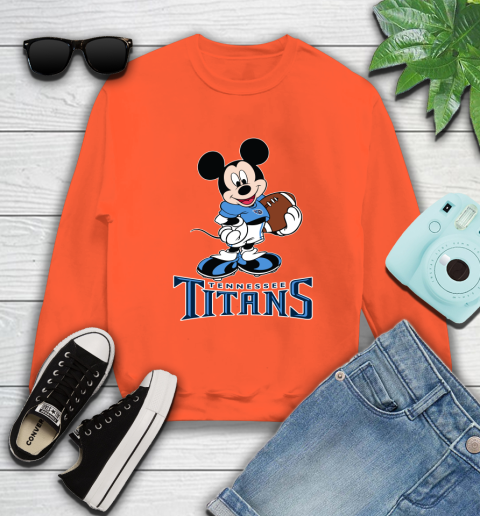 NFL Football Tennessee Titans Cheerful Mickey Mouse Shirt Sweatshirt 4