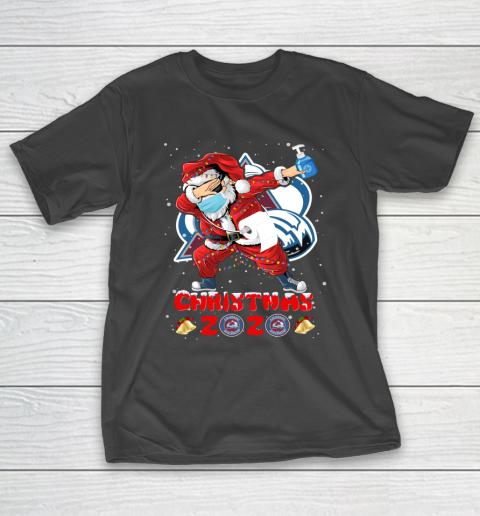 Colorado Avalanche Funny Santa Claus Dabbing Christmas 2020 NHL T-Shirt