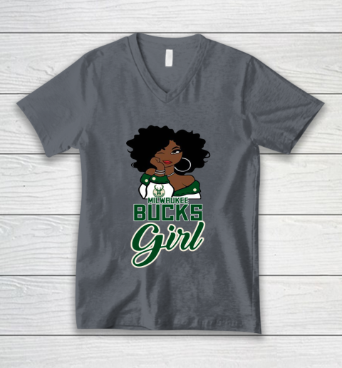 Milwaukee Bucks Girl NBA V-Neck T-Shirt 5