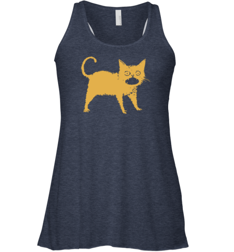 gqh6 horrible japanese cat premium flowy tank 32 front heather navy