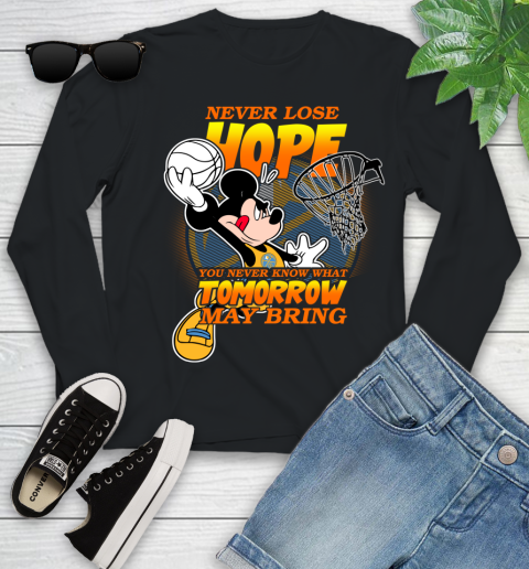 Denver Nuggets NBA Basketball Mickey Disney Never Lose Hope Youth Long Sleeve