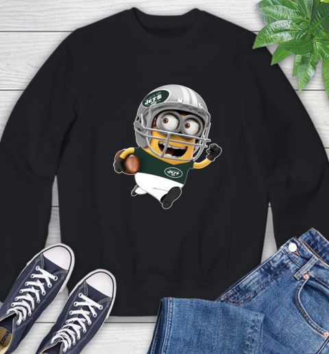 NFL New York Jets Minions Disney Football Sports Sweatshirt 2